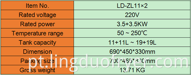 11l Electric Fryer Product Details